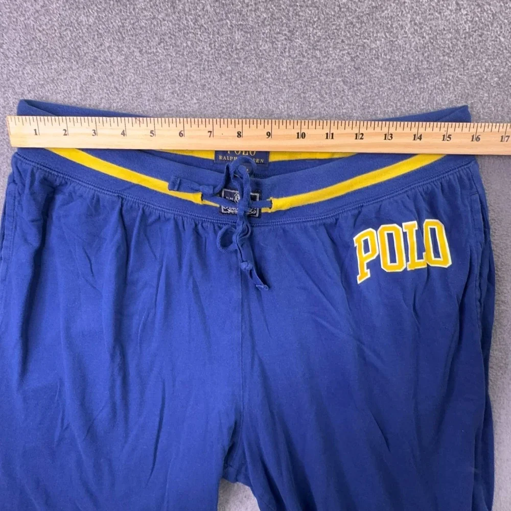Polo Ralph Lauren Shorts Mens Large‎ Blue Lounge Sleepwear Drawstring Spellout